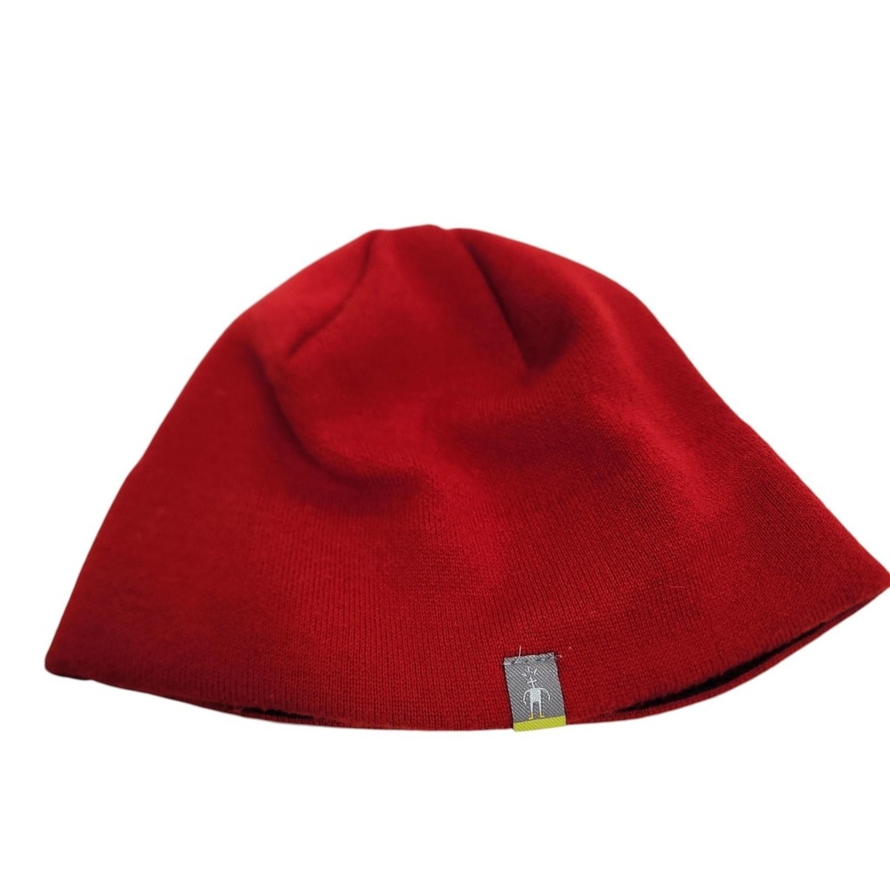 SMARTWOOL Beanie Hat One Size Red Merino Wool Lined Thermal Unisex Winter Knit